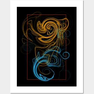 Abstract tangle with rectangle Posters and Art